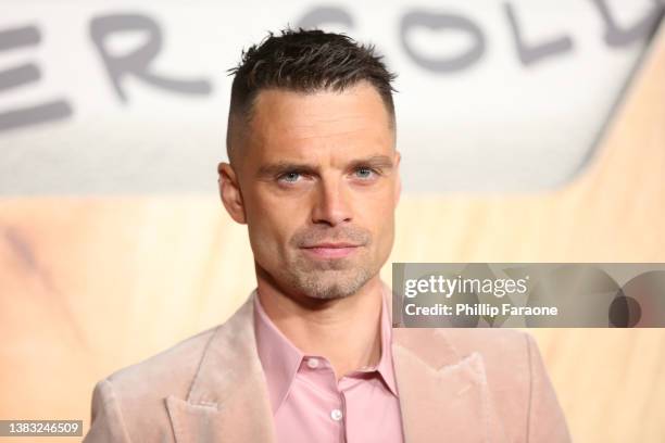 Sebastian Stan attends the Los Angeles finale premiere for Hulu's "Pam & Tommy" at The Greek Theatre on March 08, 2022 in Los Angeles, California.