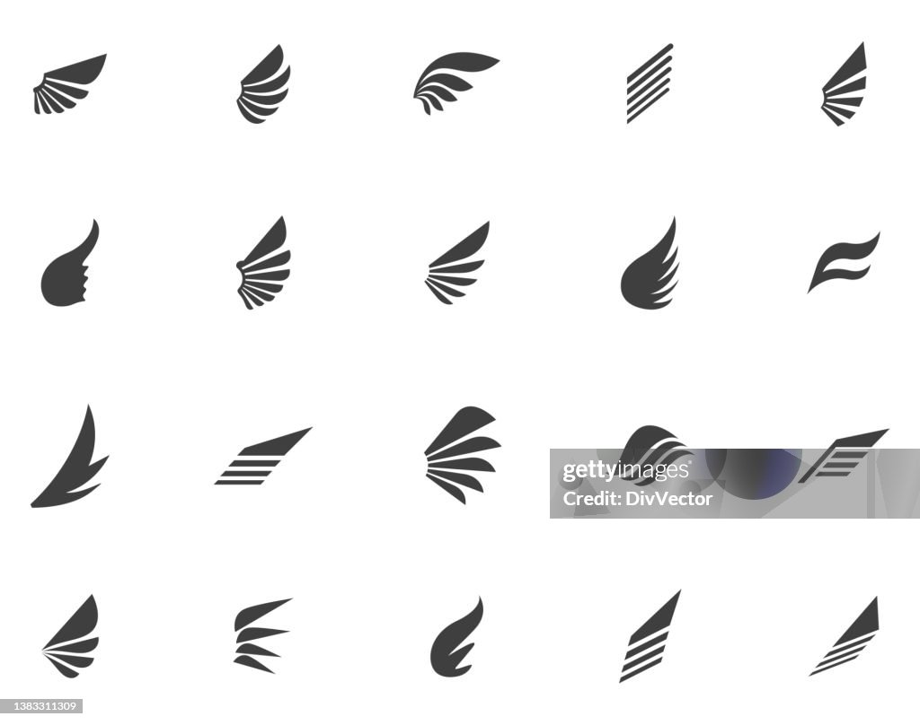 Wings icon set
