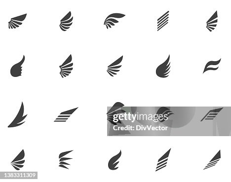 Wings icon set Wings icon set