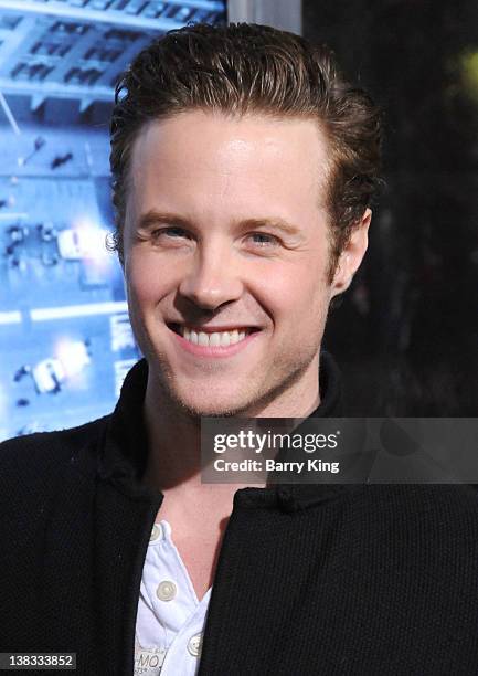 Actor Ashton Holmes attends the premiere of "Man On A Ledge" at Grauman's Chinese Theatre on January 23, 2012 in Hollywood, California.