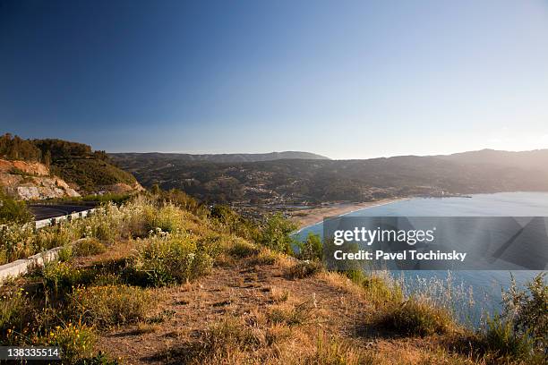 chilean pacific coast near valparaiso - valparaiso chile stockfoto's en -beelden