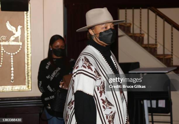 Queen Latifah backstage at the hit musical "MJ: The Michael Jackson Musical" on Broadway at The Neil Simon Theater on March 8, 2022 in New York City.