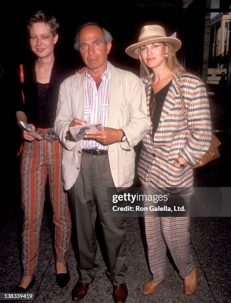 Actor Ben Gazzara, wife Elke Krivat, and his daughter Elizabeth Gazzara attend the Screening of Showtime's "Chantilly Lace" on June 15, 1993 at...