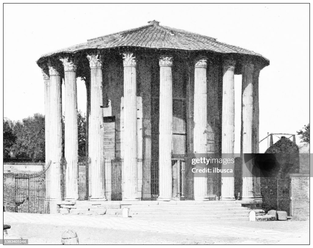 Antique travel photographs of Rome: Temple of Vesta
