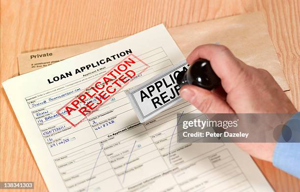 loan application rejected - rejection stock pictures, royalty-free photos & images