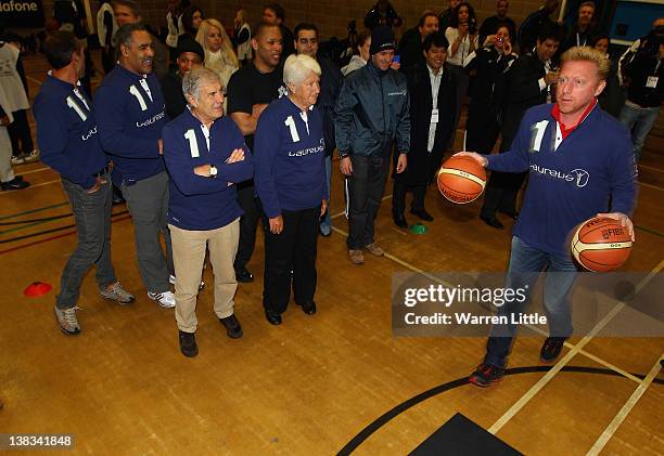 Laureus Academy member, Boris Becker attends the Laureus Sport for Good Youth Festival at Millwall Football Club's Lions Centre ahead of the 2012...