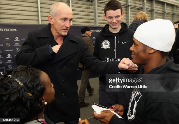 Academy Ambassador Barry McGuigan attends the Laureus Sport for Good Youth Festival at Millwall Football Club's Lions Centre ahead of the 2012...