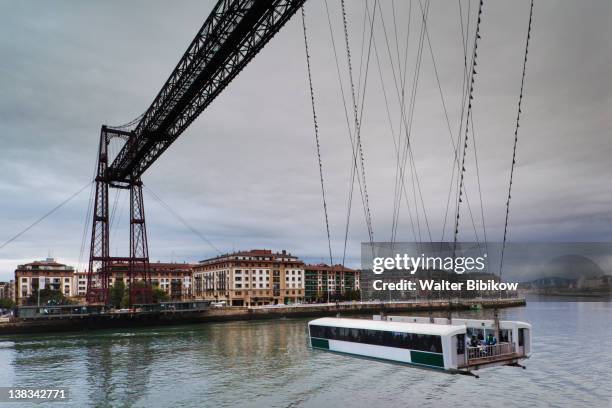 puente colgante, hanging bridge - vizcaya province stock pictures, royalty-free photos & images