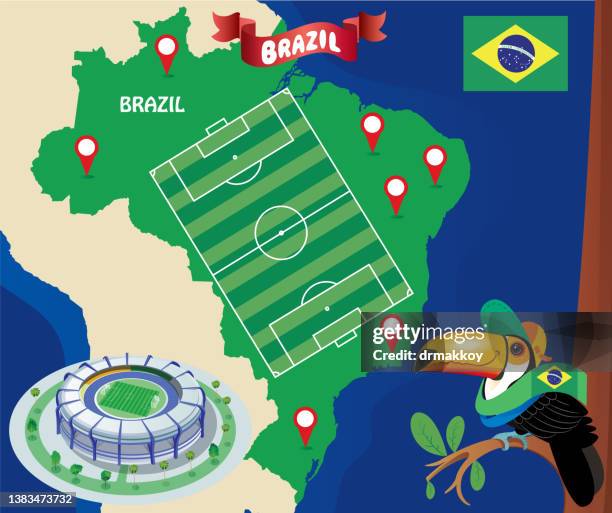 brazil and football - soccer player vector stock illustrations