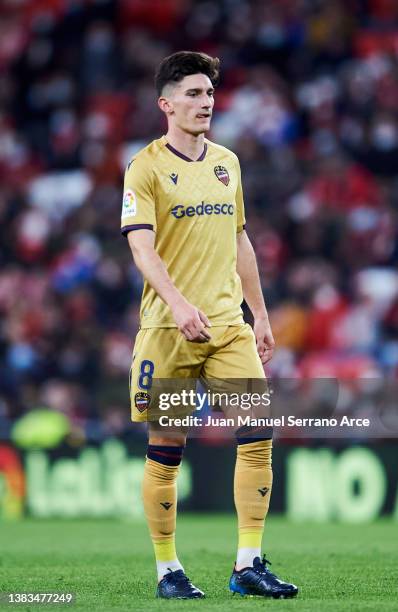 Jose Luis Garcia 'Pepelu' of Levante UD reacts during the LaLiga Santander match between Athletic Club and Levante UD at San Mames Stadium on March...