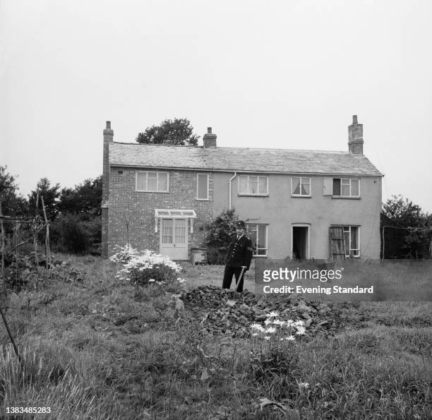 The house at Leatherslade Farm after it was discovered to be the hideout of the gang after the Great Train Robbery, UK, 13th August 1963.