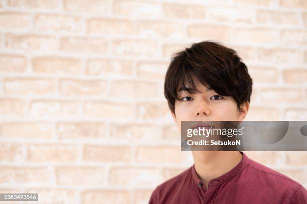 アジアのポートレート、若い男性 - 美大生　日本 ストックフォトと画像