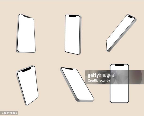 ilustraciones, imágenes clip art, dibujos animados e iconos de stock de teléfonos móviles - smartphone