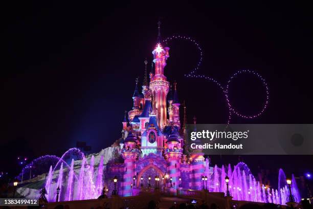 General view of Disneyland Paris 30th Anniversary celebrations at Disneyland Paris on March 05, 2022 in Paris, France.