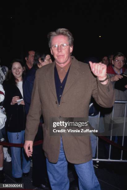 American actor Gary Busey at the premiere of the film 'In Love and War' at the DGA Theatre in West Hollywood, Los Angeles, USA, 20th November 1997.