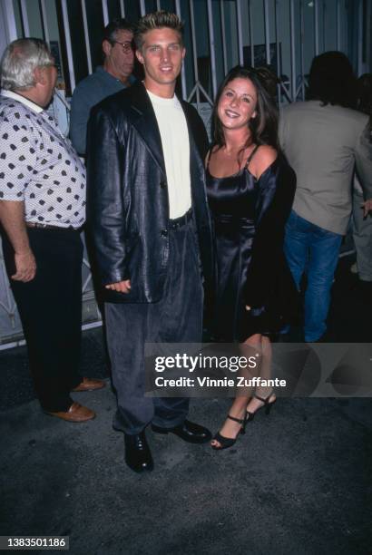 American actors Steve Burton and Soleil Moon Frye, USA, 1996.