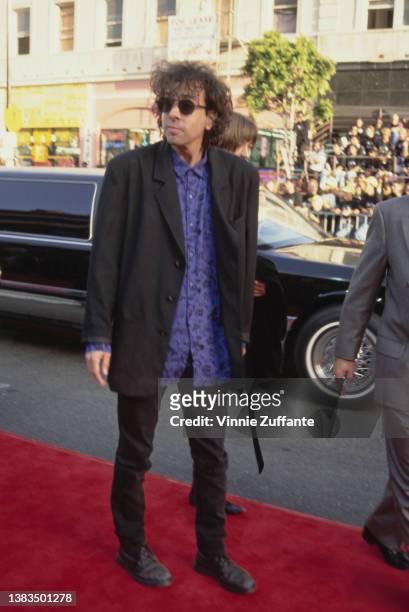 American film director Tim Burton attends the premiere of his film 'Batman Returns' at the Mann's Chinese Theatre in Hollywood, Los Angeles,...