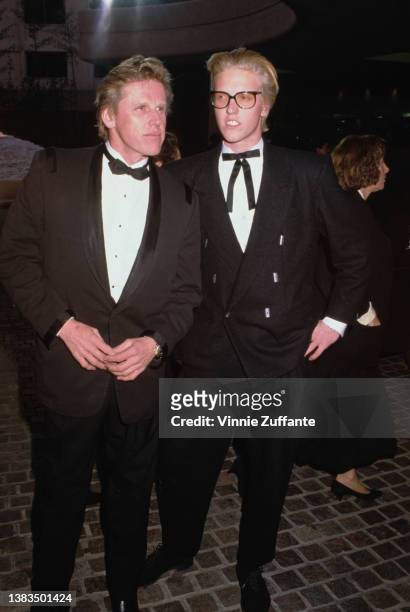 American actor Gary Busey and his son Jake Busey attend the 47th Golden Globe Awards at the Beverly Hilton Hotel in Beverly Hills, California, USA,...