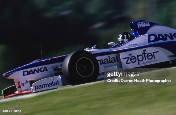 Damon Hill of Great Britain drives the Danka Arrows Yamaha Arrows A18 Yamaha V10 during practice for the Formula One Austrian Grand Prix on 20th...