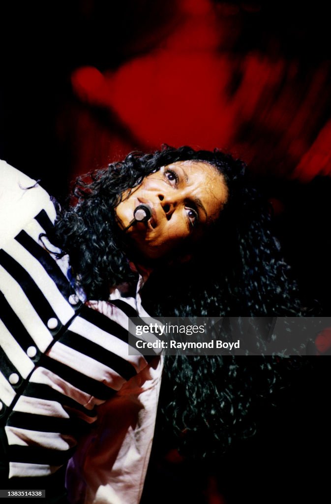 Velvet Rope Tour Singer Janet Jackson performs during 'The Velvet Rope World Tour' at ...