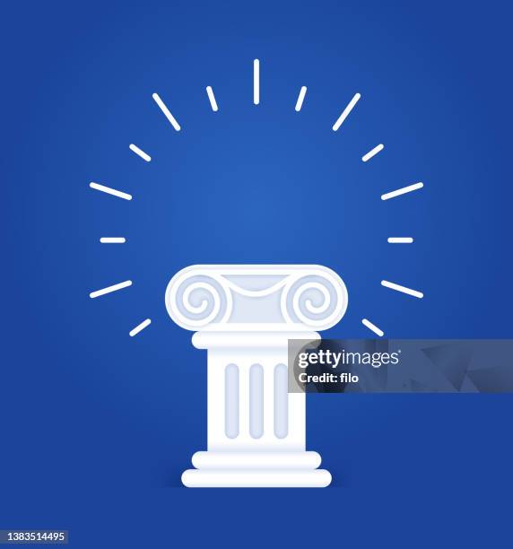 pedestal column with copy space - roman column stock illustrations