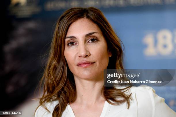 Audrey Diwan attends 'El Acontecimiento' photocall at Princesa Cinema on March 09, 2022 in Madrid, Spain.