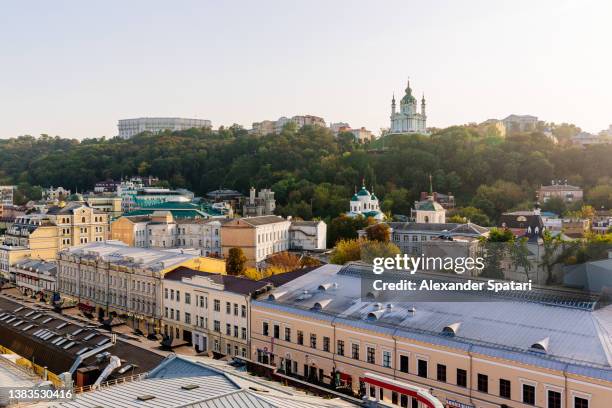 kyiv cityscape, aerial view, ukraine - kyiv sky stock pictures, royalty-free photos & images