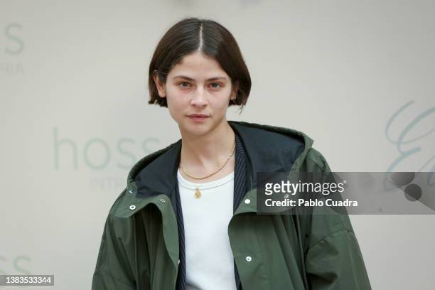 Alba Galocha attends the Hoss Intropia fashion show during Mercedes Benz Fashion Week March 2022 edition at Cibeles Palace on March 09, 2022 in...