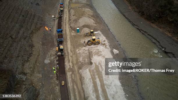 flood disaster, restoration of a federal road after the flood in the ahr valley, altenahr, rhineland-palatinate, germany - high tide stock pictures, royalty-free photos & images