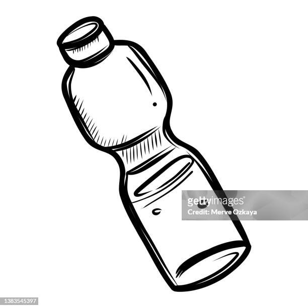 hand drawn healthy drink icon - pet bottle stock illustrations