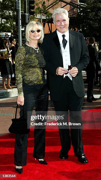 Actor John Larroquette and his wife Elizabeth attend the 2002 Creative Arts Emmy Awards at the Shrine Auditorium on September 14, 2002 in Los...