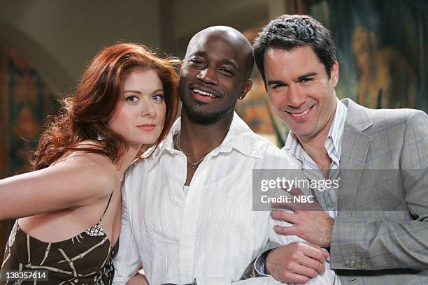 Love L. Gay" Episode 14 -- Pictured: Debra Messing as Grace Adler, Taye Diggs as James Hanson, Eric McCormack as Will Truman