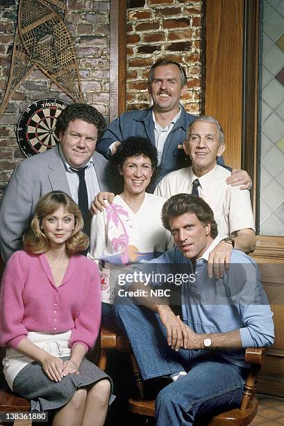 John Ratzenberger as Cliff Clavin, George Wendt as Norm Peterson, Rhea Perlman as Carla Tortelli, Nicholas Colasanto as Ernie 'Coach' Pantusso,...