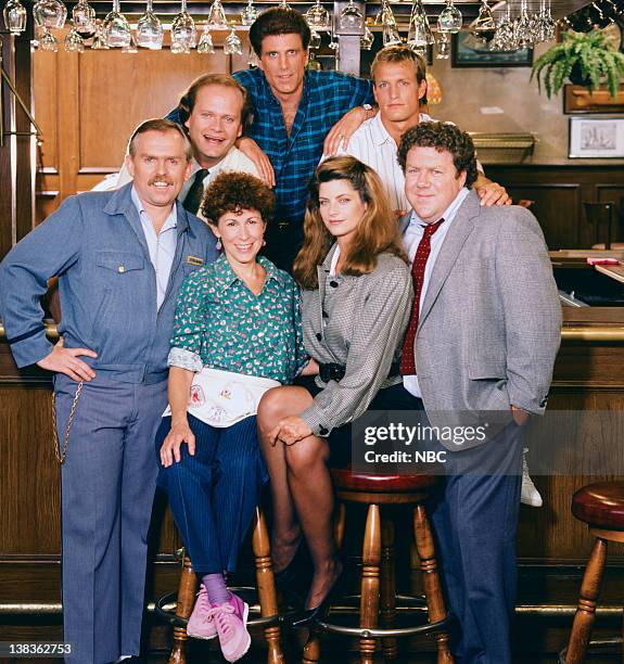 John Ratzenberger as Cliff Clavin, Kelsey Grammer as Dr. Frasier Crane, Rhea Perlman as Carla Tortelli, Ted Danson as Sam Malone, Kirstie Alley as...