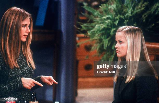 The One with Rachel's Sister" Episode 13 -- Air Date -- Pictured: Jennifer Aniston as Rachel Green, Reese Witherspoon as Jill Green