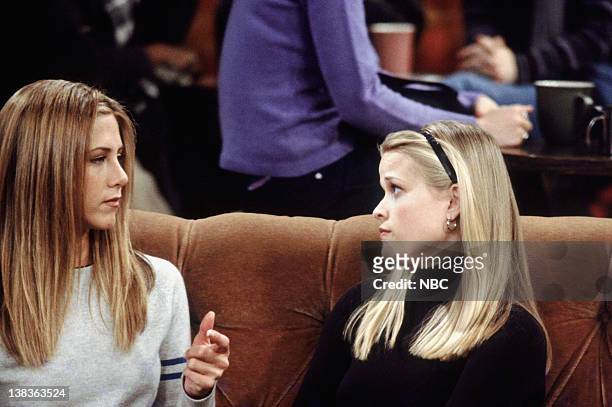 The One with Rachel's Sister" Episode 13 -- Air Date -- Pictured: Jennifer Aniston as Rachel Green, Reese Witherspoon as Jill Green