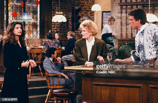 Sammy and the Professor" Episode 13 -- Air Date -- Pictured: Kirstie Alley as Rebecca Howe, Alexis Smith as Alice Anne Volkman, Ted Danson as Sam...
