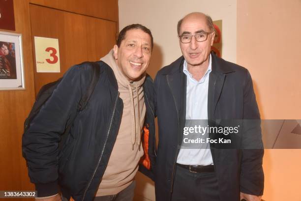 Smain Fairouze aka and Mohand Hamamoumou attends Georges Marc Benamou’s screening of the documentary "C’Etait La Guerre D’Algerie" at Cinema...