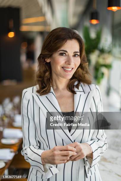 English cook and food writer, Nigella Lawson, attends a book signing and lunch at the Melbourne restaurant, Taxi Kitchen, during her tour of...