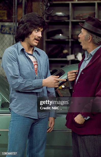 Pictured: Freddie Prinze as Chico Rodriguez, Jack Albertson as Ed Brown