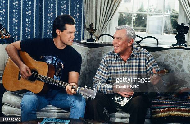 The Big Payoff" Episode 16 -- Pictured: Randy Travis as Billy Wheeler, Andy Griffith as Benjamin Matlock