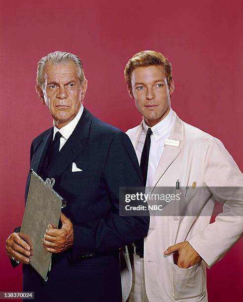 Pictured: Raymond Massey as Dr. Leonard Gillespie, Richard Chamberlain as Dr. James Kildare