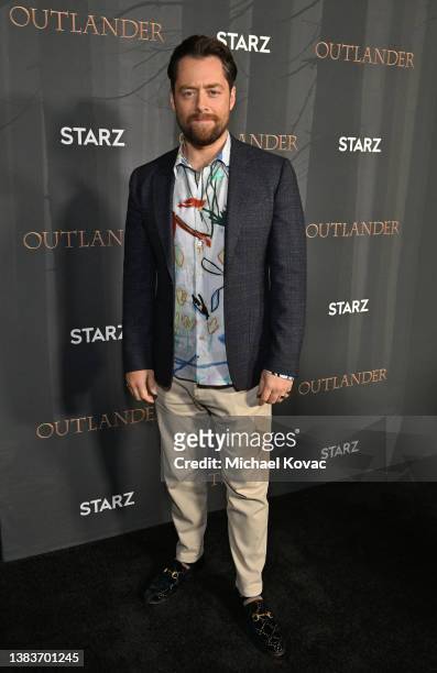Richard Rankin attends the "Outlander" FYC Screening + Panel at Television Academy's Wolf Theatre at the Saban Media Center on March 09, 2022 in...