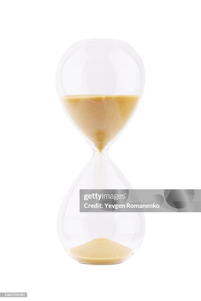 Hourglass isolated on white background