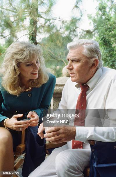 The Suspect" Episode 7 & 8 -- Pictured: Brynn Thayer as Roxanne Windmere, Andy Griffith as Benjamin Matlock