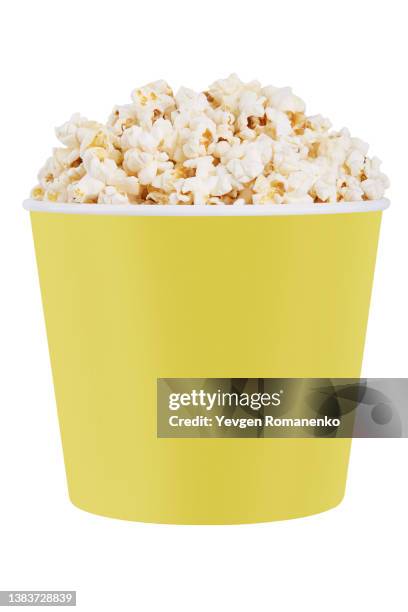 popcorn bucket isolated on white background - hink bildbanksfoton och bilder
