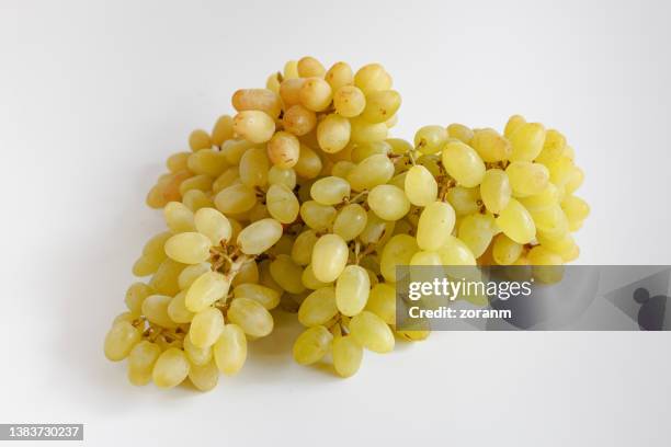 uva di forma ovale gialla su fondo bianco - oval shaped objects foto e immagini stock