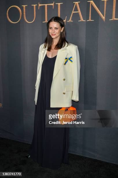 Caitríona Balfe arrives at the Season 6 Premiere of STARZ 'Outlander' at The Wolf Theater at the Television Academy on March 09, 2022 in North...