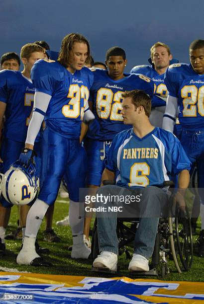Homecoming" Episode 107 -- Aired 11/14/06 -- Pictured: Taylor Kitsch as Tim Riggins, Scott Porter as Jason Street