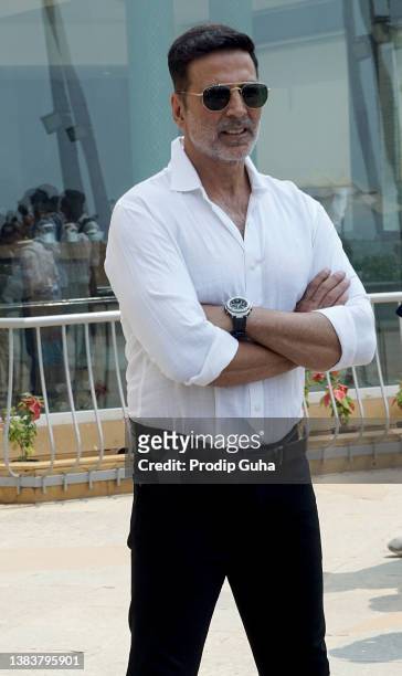 Akshay Kumar attends the 'Bachchhan Paandey' film photocall on March 10 2022 in Mumbai, India
